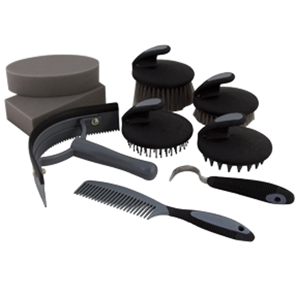 C32GY Hilason 9 Piece Horse Grooming Tool Set Grey eBay