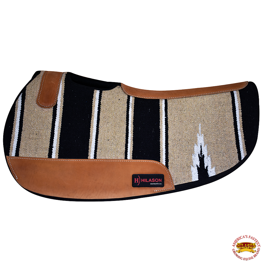 C-P210 32X32 Hilason Western Contoured Horse Saddle Pad Wool Felt Round ...