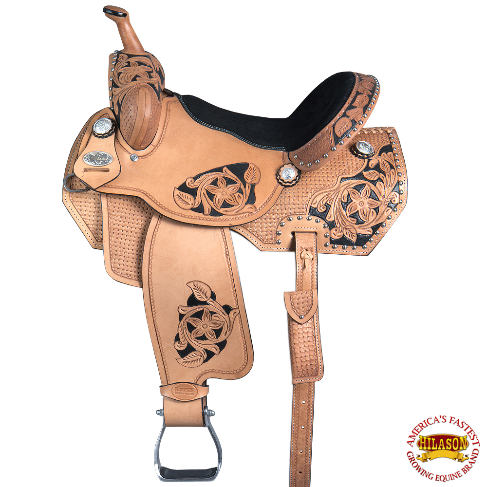 15 in Western Horse Barrel Racing Saddle Leather Trail Hilason eBay