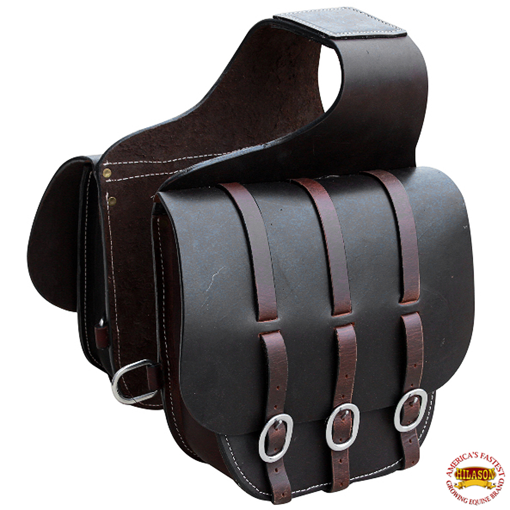 C-101B 11 X 10.5 in Horse Western Saddle Bag Leather Cowboy Trail Ride ...