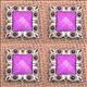 HSCN019-CRYSTAL RHINESTONE BLING SQUARE CONCHOS WITH GUN METAL ROSE STONE