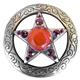 HSCN021-Crystal Rhinestone Bling Conchos Texas Star Fuchsia Color