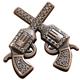 HSCN023-CRYSTAL RHINESTONE BLING CONCHOS CROSS PISTOL SADDLE HEADSTALL TACK BLING COWGIR