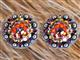 HSCN026-Crystal Rhinestone Bling Berry Conchos Antique Silver Finish