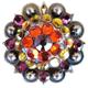 HSCN026-Crystal Rhinestone Bling Berry Conchos Antique Silver Finish