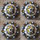 HSCN027-CN027 ANTIQUE SILVER FINISH BROWN CRYSTAL RHINESTONE BLING BERRY CONCHOS
