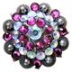 HSCN029-Crystal Rhinestone Bling Berry Conchos Antique Silver Finish