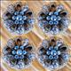 HSCN035-CRYSTAL RHINESTONE BLING CONCHOS WITH FLORAL DESIGN ANTIQUE COPPER FINISH