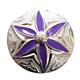 HSCN072-NICKEL FINISH ROUND CONCHOS WITH PURPLE PAINTED INLAY