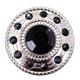 HSCN078-NICKLE FINISH BLACK CONCHOS WHEEL SHAPE WITH ROPE EDGE