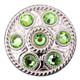 HSCN079-NICKLE FINISH GREEN CONCHOS WHEEL SHAPE WITH ROPE EDGE