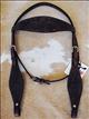BHPA326MB-HS-NEW HILASON WESTERN H TOOL LEATHER HORSE BRIDLE HEADSTALL MEDIUM BROWN