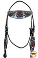 BHPA326DBTRQ-HS-Headstall Tack Bridle Dark