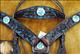 BHPA326DBTRQCN071-HILASON WESTERN LEATHER HORSE BRIDLE HEADSTALL BREAST COLLAR TURQUOISE CONCHO