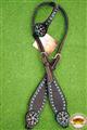 BHPA447CN035-HS-NEW HILASON WESTERN LEATHER HORSE ONE EAR BRIDLE HEADSTALL DARK BROWN W/ FLORAL