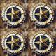 HSCN095-TEXAS STAR GOLD CONCHO SADDLE HEADSTALL TACK BLING COWGIRL