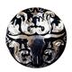 HSCN096-LONG HORN BLACK CONCHO SADDLE HEADSTALL TACK BLING COWGIRL
