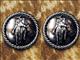HSCN103-BARREL RACER ROUND CONCHO SADDLE HEADSTALL TACK BLING COWGIRL