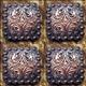 HSCN106-FLORAL CARVED COPPER CONCHO SADDLE HEADSTALL TACK BLING COWGIRL
