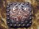 HSCN106-FLORAL CARVED COPPER CONCHO SADDLE HEADSTALL TACK BLING COWGIRL