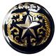 HSCN108-TEXAS STAR BLACK GOLD CONCHO SADDLE HEADSTALL TACK BLING COWGIRL