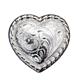 HSCN128-HEART SHAPED FLORAL CARVED CONCHO WITH ROPE EDGE SADDLE HEADSTALL TACK BLING COW