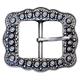 HSCN140-ANTIQUE SILVER FINISHED BERRY BELT BUCKLE WITH ROPE EDGE