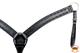 BHPA321BK-HILASON WESTERN BARB WIRE TOOL LEATHER HORSE HEADSTALL BREAST COLLAR BLACK