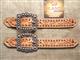 BHPS123CN140-NEW HILASON WESTERN SHOW TACK HAND TOOLED LEATHER ADULT SPUR STRAPS WITH ANTIQUE