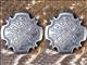 HSCN149-ANTIQUE SILVER FINISH FLORAL BERRY CONCHOS RHINESTONE HEADSTALL SADDLE TACK
