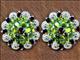 HSCN050-038-PERSTOP GREEN BROWN CRYSTALS BERRY CONCHO RHINESTONE HEADSTALL SADDLE