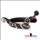 CE-SPUR58MD-Classic Equine Diamond Spurs 5-8-in Band with Clover Rowel Large
