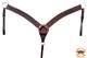 BHPA319DB-HILASON WESTERN LEATHER HORSE BRIDLE HEADSTALL BREAST COLLAR DARK BROWN