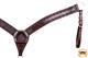 BHPA321DB-HILASON WESTERN BARB WIRE LEATHER HORSE BRIDLE HEADSTALL BREAST COLLAR BROWN