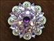 HSCN049-005-CN5 PINK PURPLE CRYSTALS 1-1/4in. BERRY CONCHO RHINESTONE HEADSTALL SADDLE