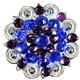 HSCN049-006-BLUE PURPLE CRYSTALS 1-1/49 inch BERRY CONCHO RHINESTONE HEADSTALL SADDLE TACK