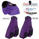 CE-CLS100200CDNPR-PURPLE CLASSIC EQUINE FRONT REAR LEGACY SPORTS HORSE LEG NO TURN BELL BOOTS