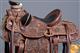 BHWD092RODB-HILASON BIG KING WESTERN WADE RANCH ROPING SADDLE HAND TOOLED FLORAL CARVED