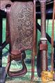 BHWD012M-HILASON BIG KING WESTERN WADE RANCH ROPING SADDLE HAND TOOLED FLORAL CARVED