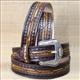 BR-C70315-SILVER CREEK BARB WIRE WILLIE MENS WESTERN BELT EMBOSSED LEATHER COWBOY