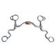 AI-172885-HILASON STAINLESS STEEL HINGED PORTED COPPER ROLLER FUTURITY HORSE BIT