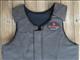 HSPV804-HILASON BULL RIDING RODEO LEATHER PROTECTIVE VEST GEAR EQUIPMENT GREY