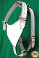 HSDH132-White Leather Working Guide Assistance Dog Harness