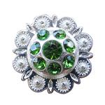 Crystal Rhinestone Bling Berry Conchos Olivine Color