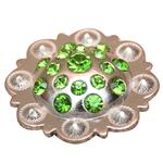 Crystal Rhinestone Bling Berry Conchos Olivine Color