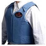 PV102- HILASON BAREBACK PRO RODEO HORSE RIDING PROTECTIVE VEST DENIM BLUE