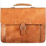 Scully Leather Laptop Briefcase - Yellow Gold - SC-H268