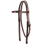 CIRCLE Y WALNUT LEATHER DOUBLE PLY BROWBAND HEADSTALL