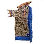 HILASON LEOPARD PRINT COWHIDE HAIR ON LEATHER PRO RODEO WESTERN CHAPS