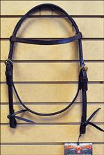 CIRCLE Y WALNUT LEATHER HORSE BROWBAND HEADSTALL BRASS HARDWARE